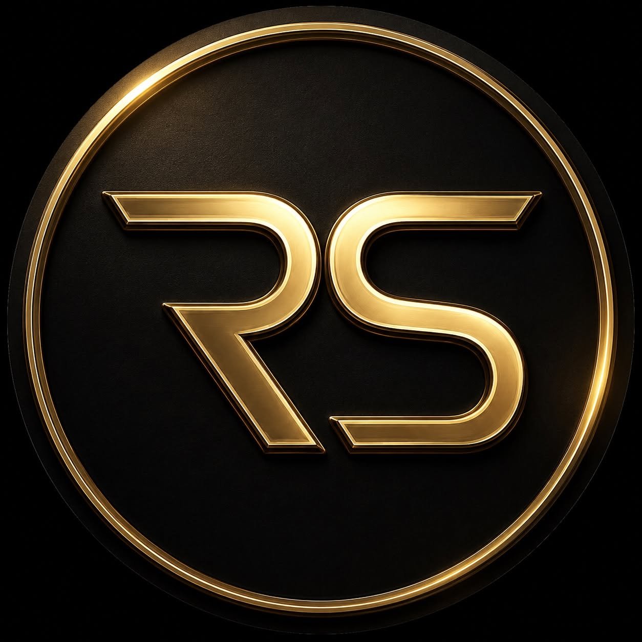 Monograma oficial RS Digital Studio aplicado no escritório